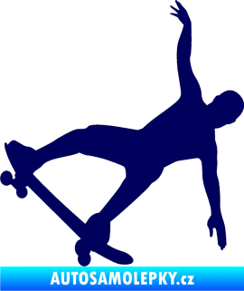 Samolepka Skateboard 013 levá tmavě modrá