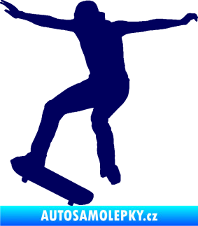 Samolepka Skateboard 017 levá tmavě modrá