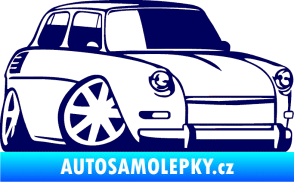 Samolepka Škoda 1000 karikatura pravá tmavě modrá