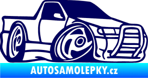 Samolepka Škoda Felicia korba karikatura pravá tmavě modrá