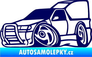 Samolepka Škoda Felicia pickup karikatura levá tmavě modrá