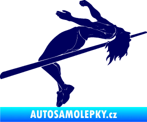 Samolepka Skok do výšky 001 pravá atletika tmavě modrá