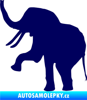 Samolepka Slon 005 levá tmavě modrá