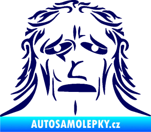 Samolepka Sněžný muž tmavě modrá