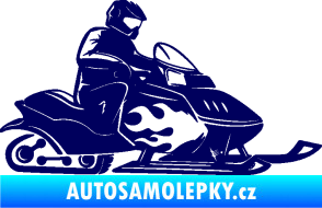 Samolepka Sněžný skútr pravá tmavě modrá