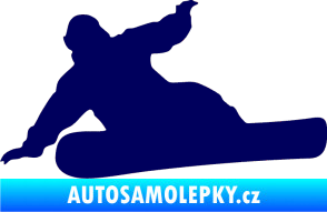 Samolepka Snowboard 001 levá tmavě modrá