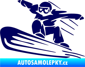 Samolepka Snowboard 014 levá tmavě modrá