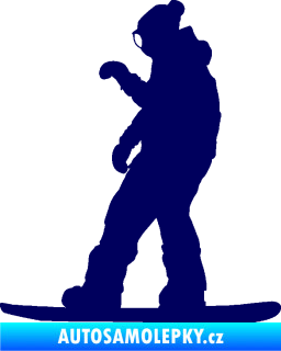 Samolepka Snowboard 028 levá tmavě modrá