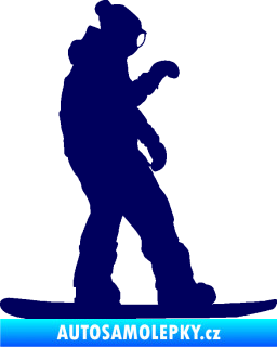 Samolepka Snowboard 028 pravá tmavě modrá