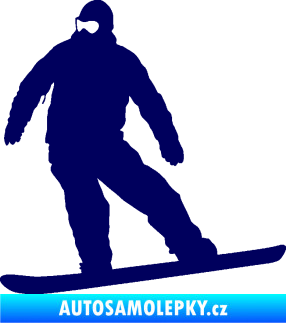 Samolepka Snowboard 034 levá tmavě modrá
