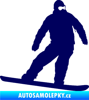 Samolepka Snowboard 034 pravá tmavě modrá