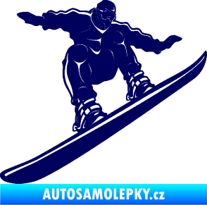 Samolepka Snowboard 038 pravá švestkově modrá
