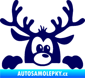 Samolepka Sob 002 pravá vykukuje tmavě modrá
