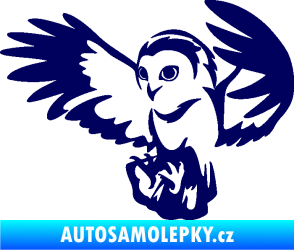 Samolepka Sova 006 levá tmavě modrá
