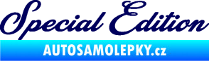 Samolepka Special edition 003 nápis tmavě modrá