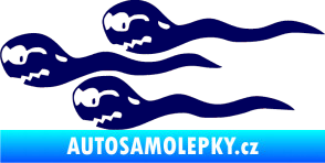 Samolepka Spermie levá tmavě modrá