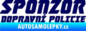 Samolepka Sponzor dopravní policie 002 švestkově modrá