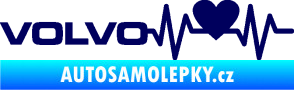 Samolepka Srdeční tep 021 levá Volvo srdcem tmavě modrá