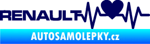 Samolepka Srdeční tep 041 levá Renault tmavě modrá