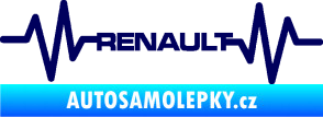 Samolepka Srdeční tep 042 Renault tmavě modrá