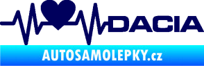 Samolepka Srdeční tep 045 pravá Dacia tmavě modrá