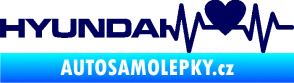 Samolepka Srdeční tep 046 levá Hyundai tmavě modrá