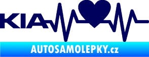 Samolepka Srdeční tep 048 levá Kia tmavě modrá