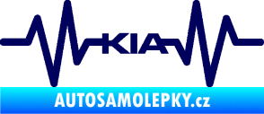Samolepka Srdeční tep 049 Kia tmavě modrá