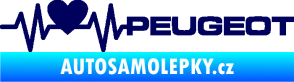 Samolepka Srdeční tep 052 pravá Peugeot tmavě modrá