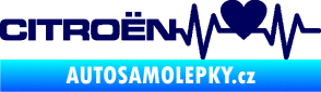 Samolepka Srdeční tep 056 levá Citroen tmavě modrá