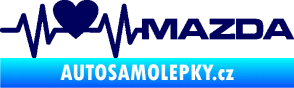 Samolepka Srdeční tep 058 pravá Mazda tmavě modrá