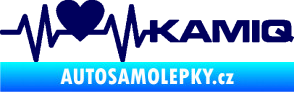 Samolepka Srdeční tep 066 pravá Kamiq tmavě modrá