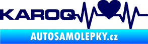 Samolepka Srdeční tep 068 levá Karoq tmavě modrá
