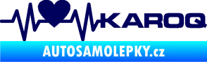 Samolepka Srdeční tep 068 pravá Karoq tmavě modrá