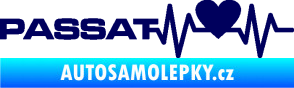 Samolepka Srdeční tep 077 levá Volkswagen Passat tmavě modrá
