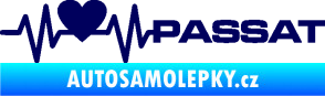 Samolepka Srdeční tep 077 pravá Volkswagen Passat tmavě modrá
