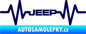 Samolepka Srdeční tep 081 Jeep tmavě modrá