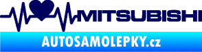 Samolepka Srdeční tep 082 pravá Mitsubishi tmavě modrá