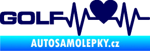 Samolepka Srdeční tep 084 levá Volkswagen Golf tmavě modrá