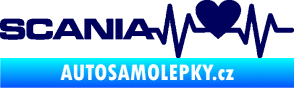 Samolepka Srdeční tep 090 levá Scania tmavě modrá