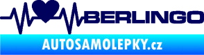 Samolepka Srdeční tep 092 pravá Berlingo Citroen tmavě modrá
