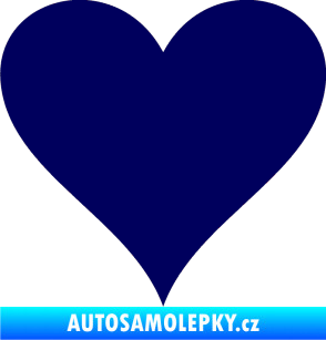 Samolepka Srdíčko 001 tmavě modrá