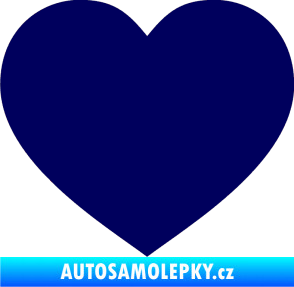 Samolepka Srdíčko 002 tmavě modrá