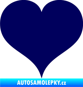 Samolepka Srdíčko 003 tmavě modrá
