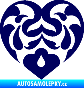Samolepka Srdíčko 007 tmavě modrá