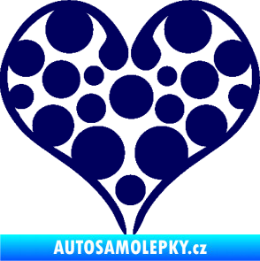 Samolepka Srdíčko 008 tmavě modrá