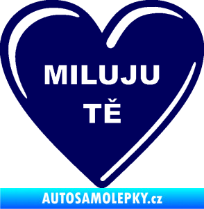 Samolepka Srdíčko 015 miluju tě tmavě modrá