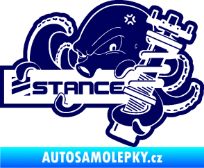 Samolepka Stance nápis s chobotnicí tmavě modrá