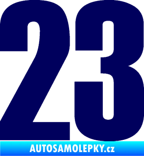 Samolepka Startovní číslo 23 typ 2          tmavě modrá
