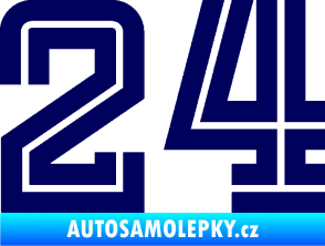 Samolepka Startovní číslo 24 typ 7 tmavě modrá